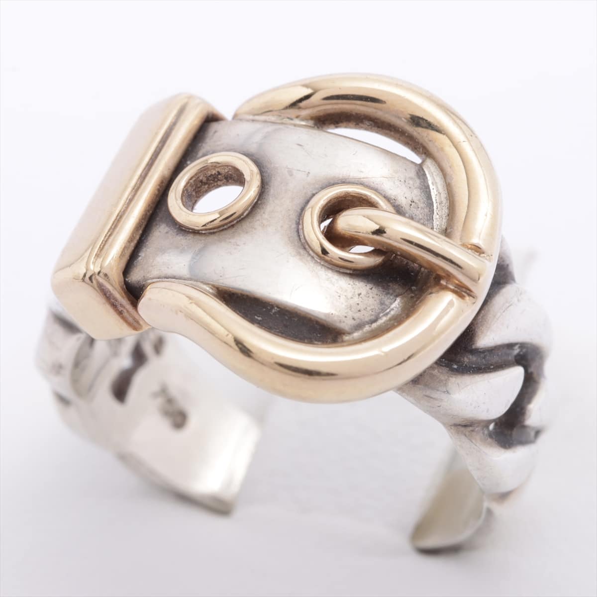 Hermès Boucles Serie rings 925×750 7.4g Gold × Silver