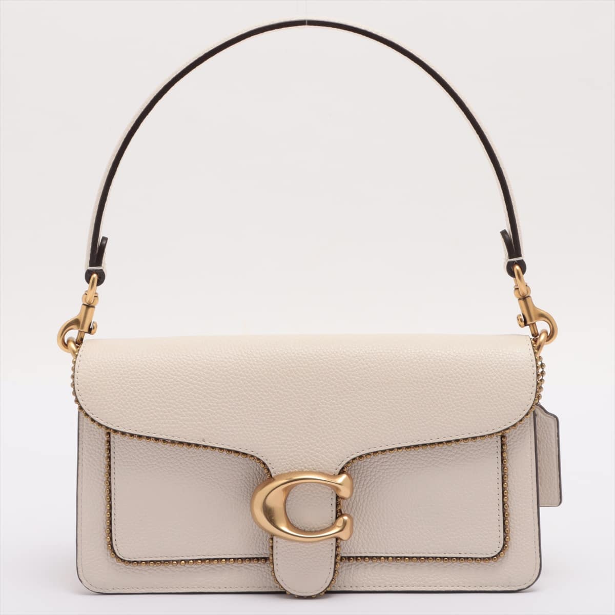 COACH Tabby Leather 2way shoulder bag White 7168