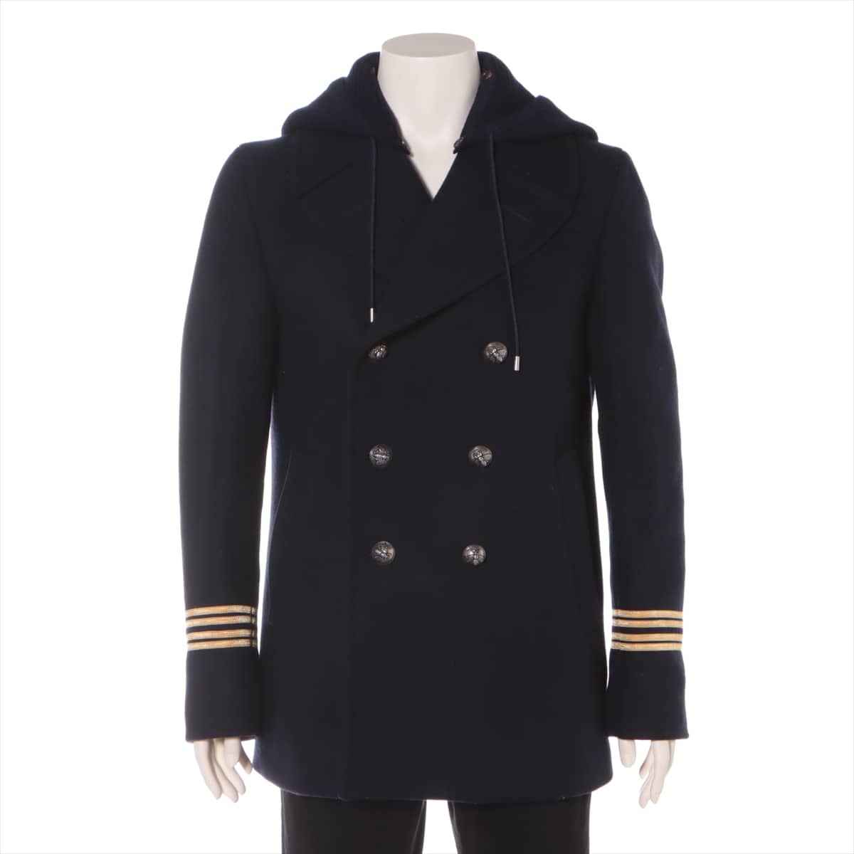Gucci Wool coats 48 Men's Navy blue  480551