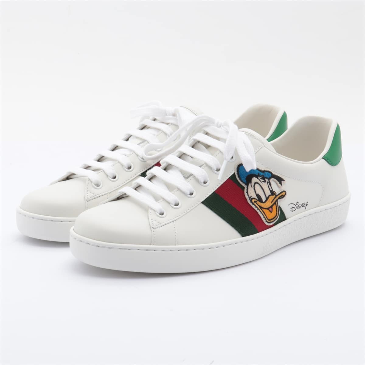 Gucci x Disney ACE Leather Sneakers 8 1/2 Men's White 649399