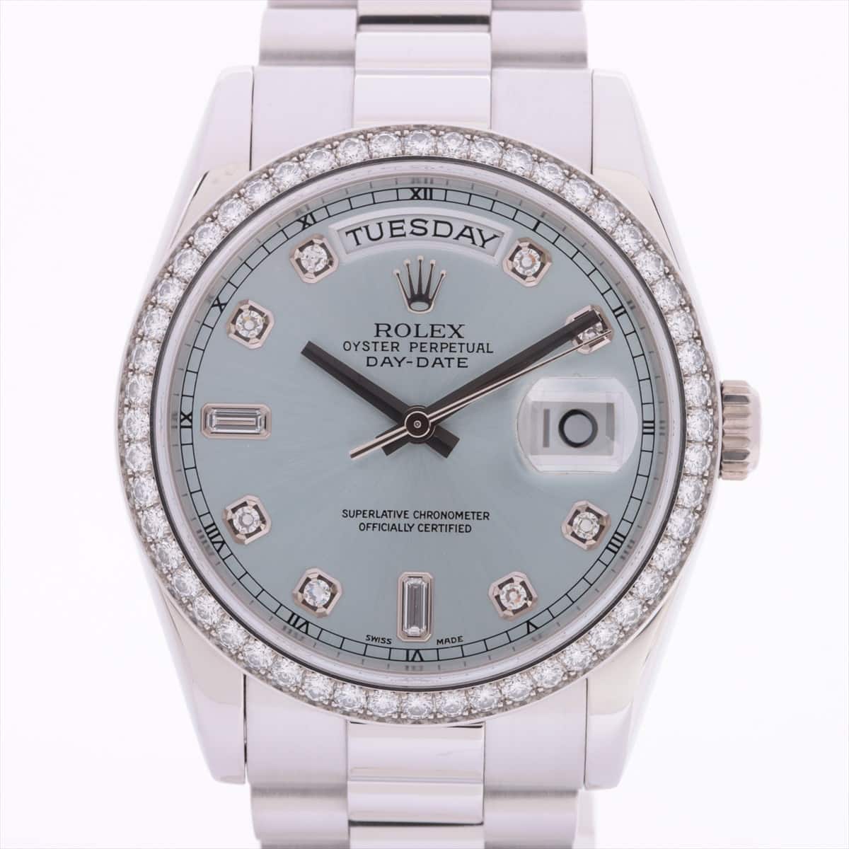 Rolex Day Date 118346A PT AT Iceblue-Face