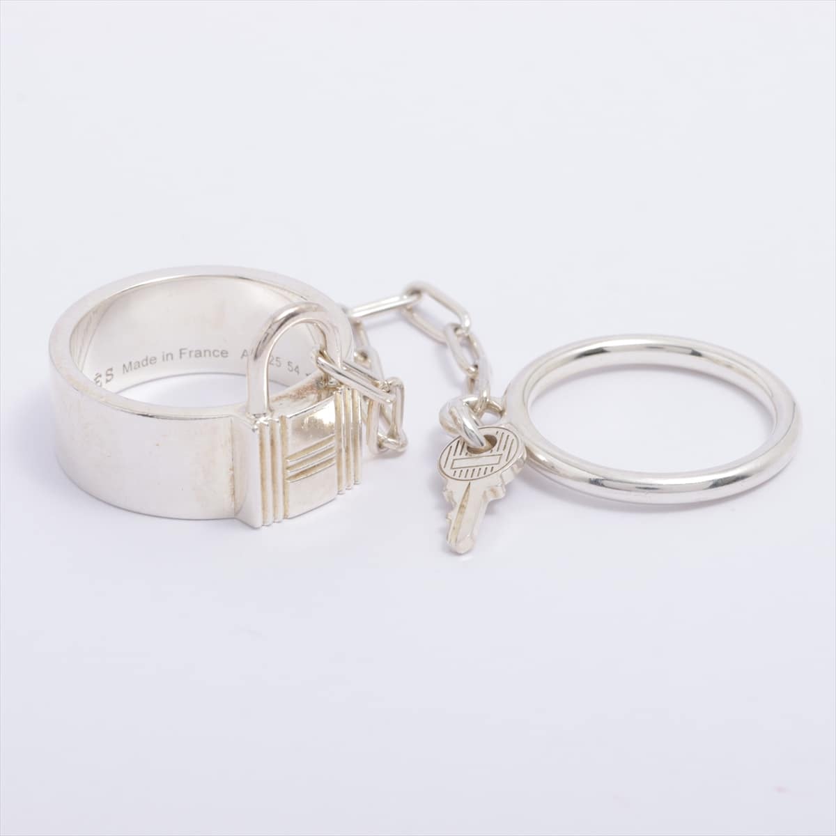 Hermès Alpha Kelly double rings PM 925 12.4g Silver