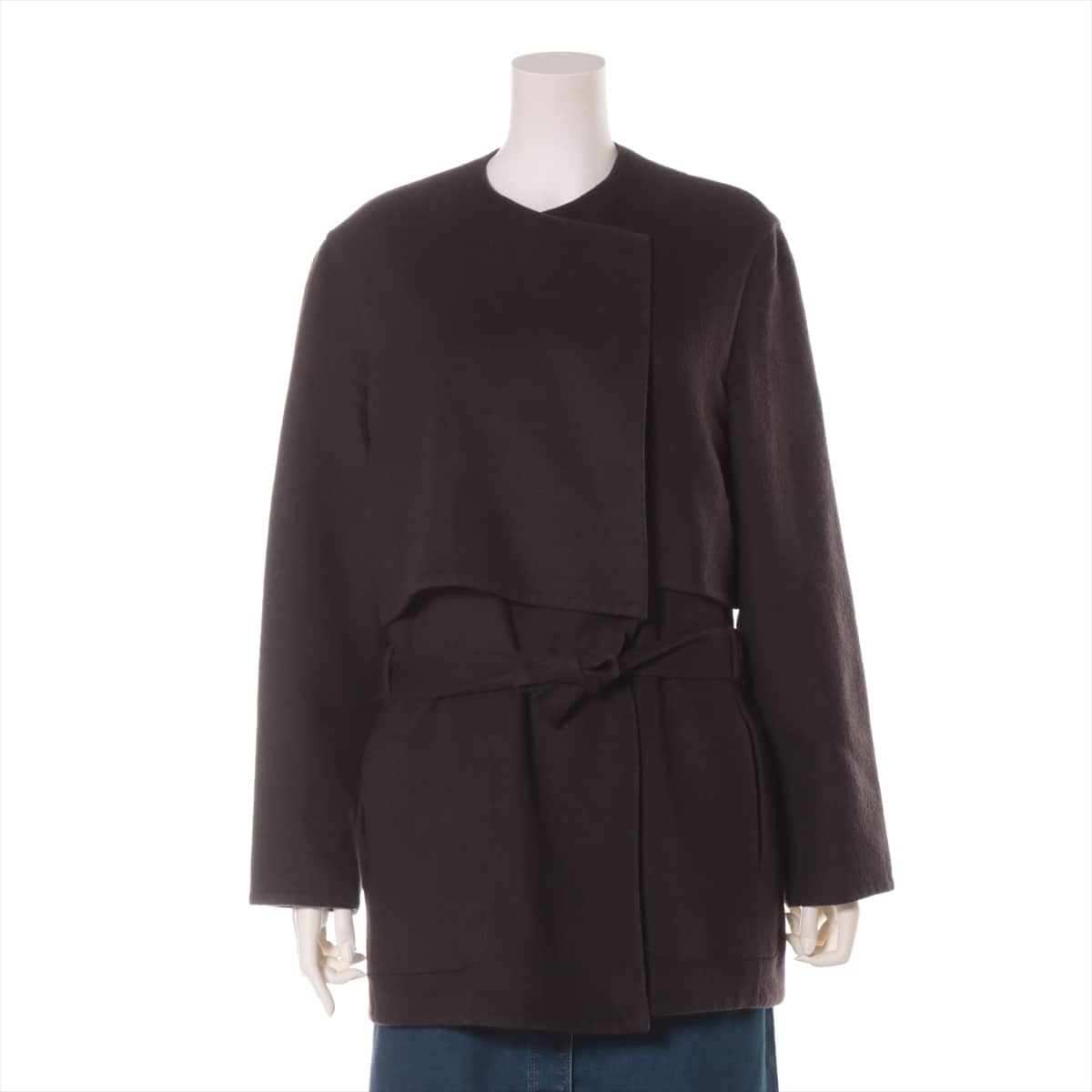 Hermès Margiela Cashmere Half coat 38 Ladies' Brown
