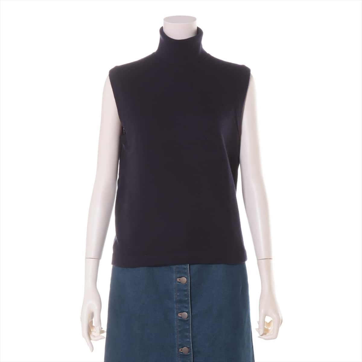 Hermès Margiela Cashmere Sleeveless Knit XL Ladies' Navy blue