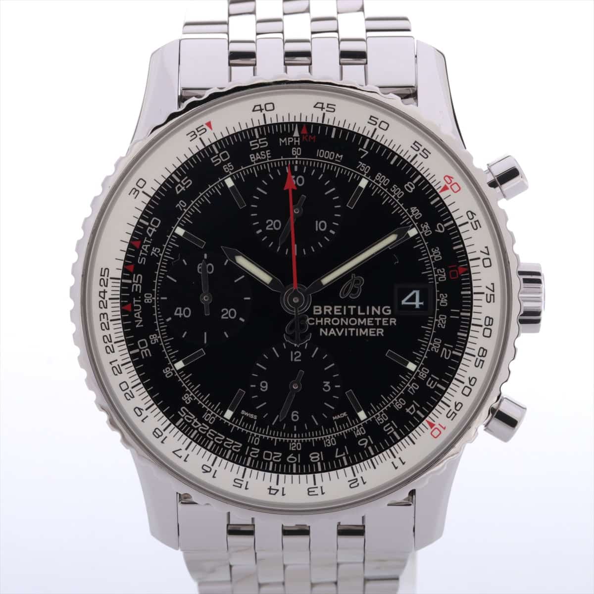 Breitling Navitimer A13324 SS AT Black-Face Extra-Link3
