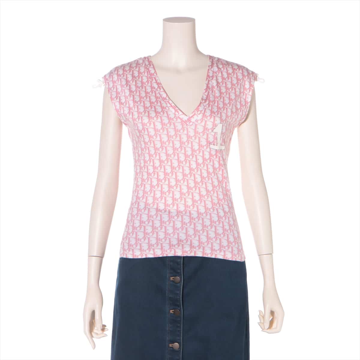 Christian Dior Trotter Cotton Tank top 36 Ladies' Pink  4P16155500