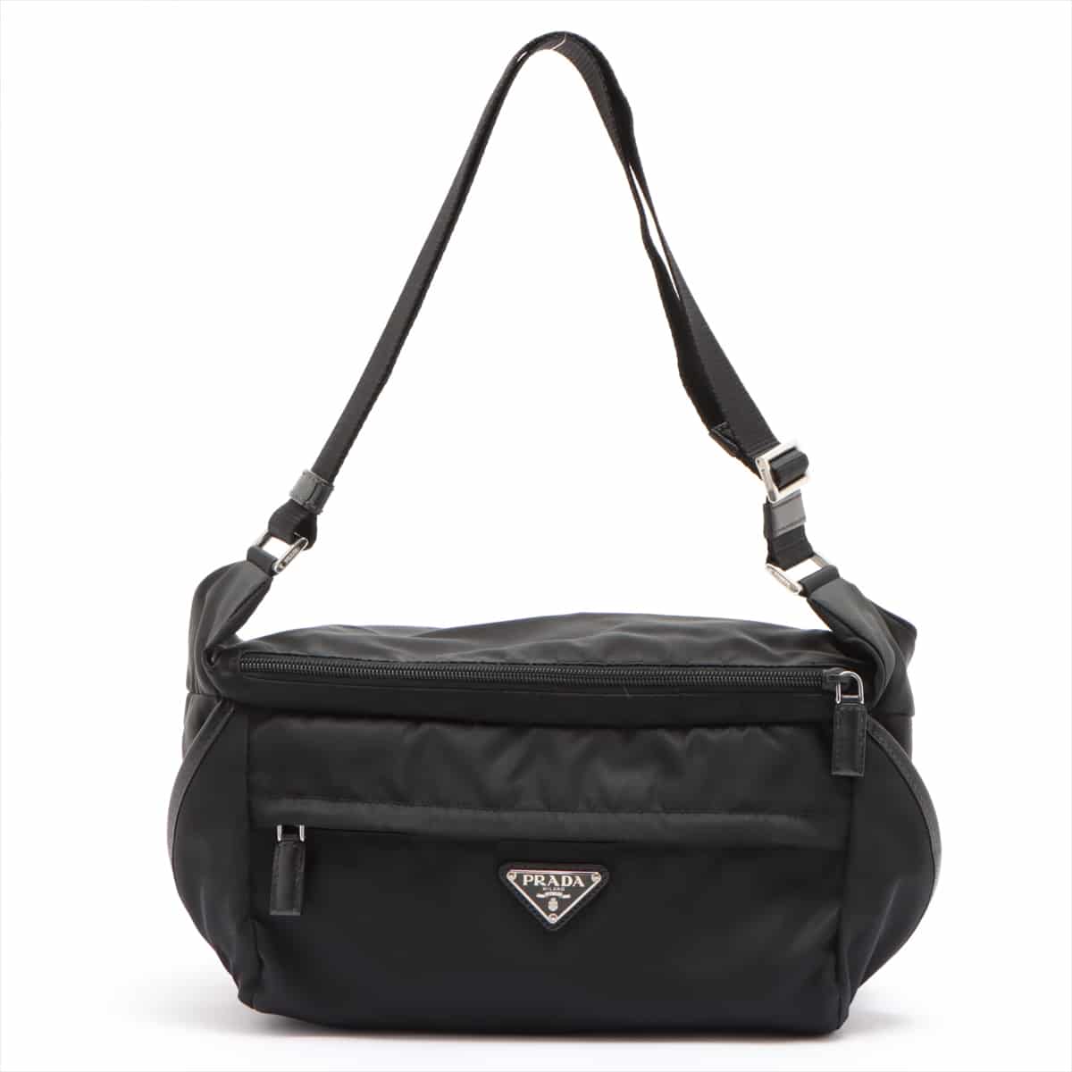 Prada Tessuto Nylon & Leather Sling backpack Black