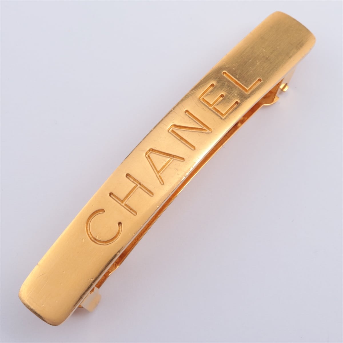 Chanel Logo Hair Slide GP Gold