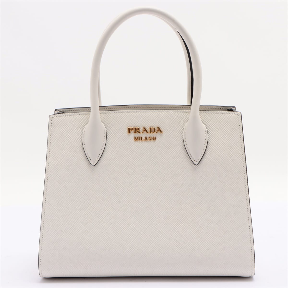 Prada Saffiano Cuir Leather 2way handbag White 1BA284