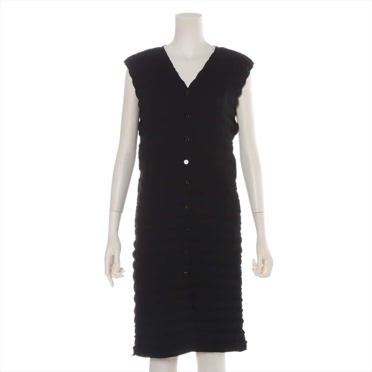ISSEY MIYAKE Polyester Dress M Ladies' Black  IM74-FE602