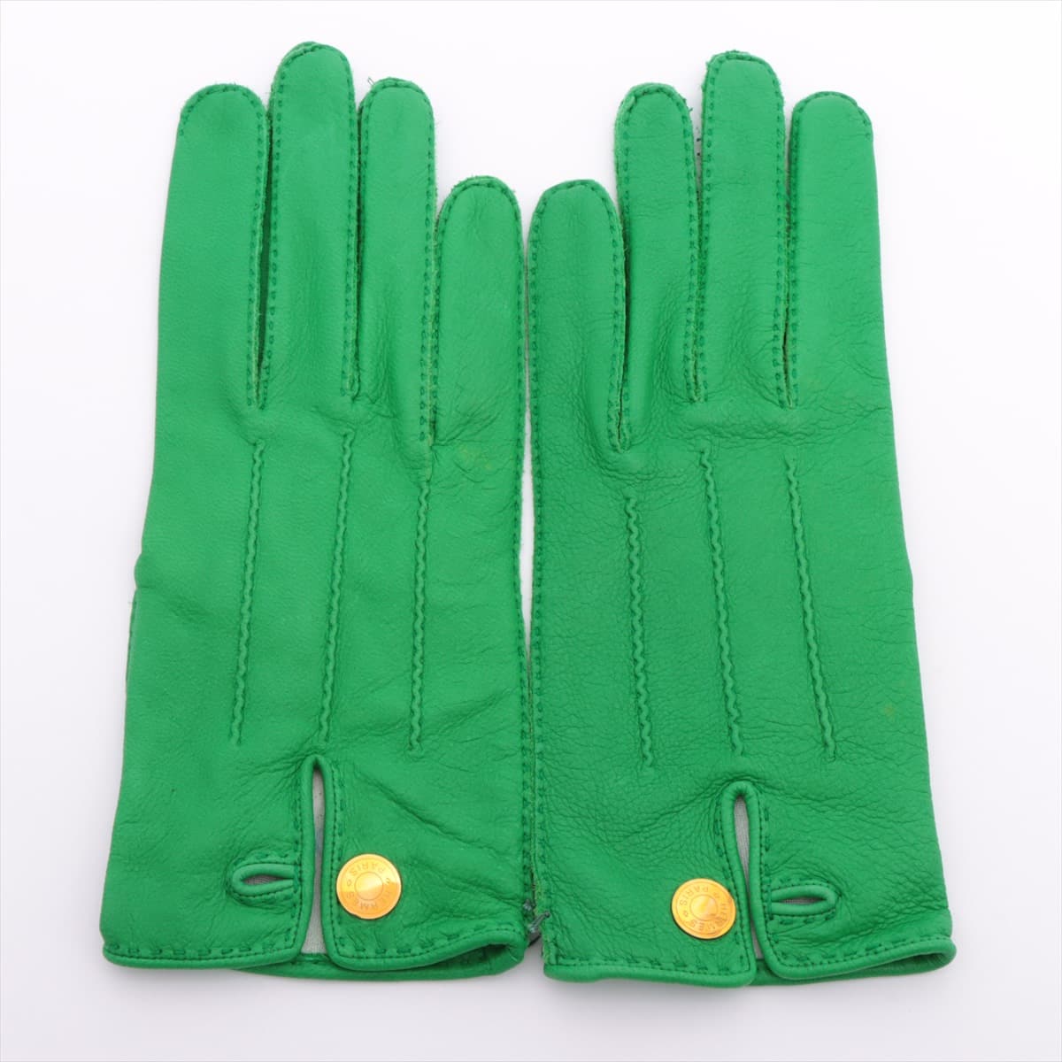 Hermès Serie Gloves Leather Green