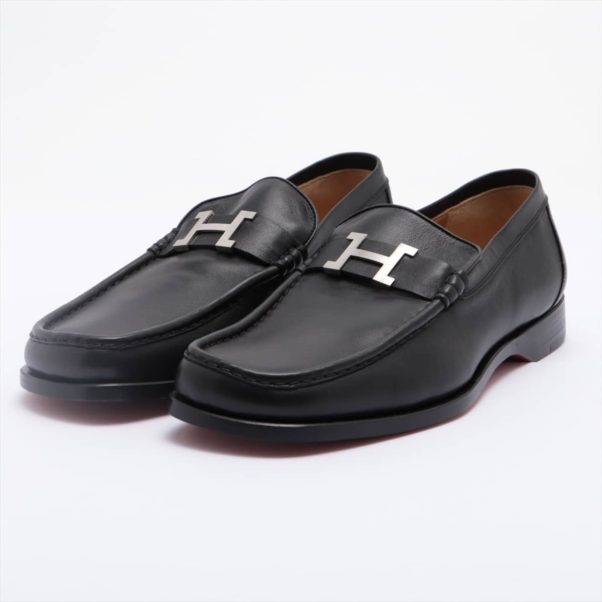 Hermès Constance Leather Loafer 43 Men's Black Sold goods