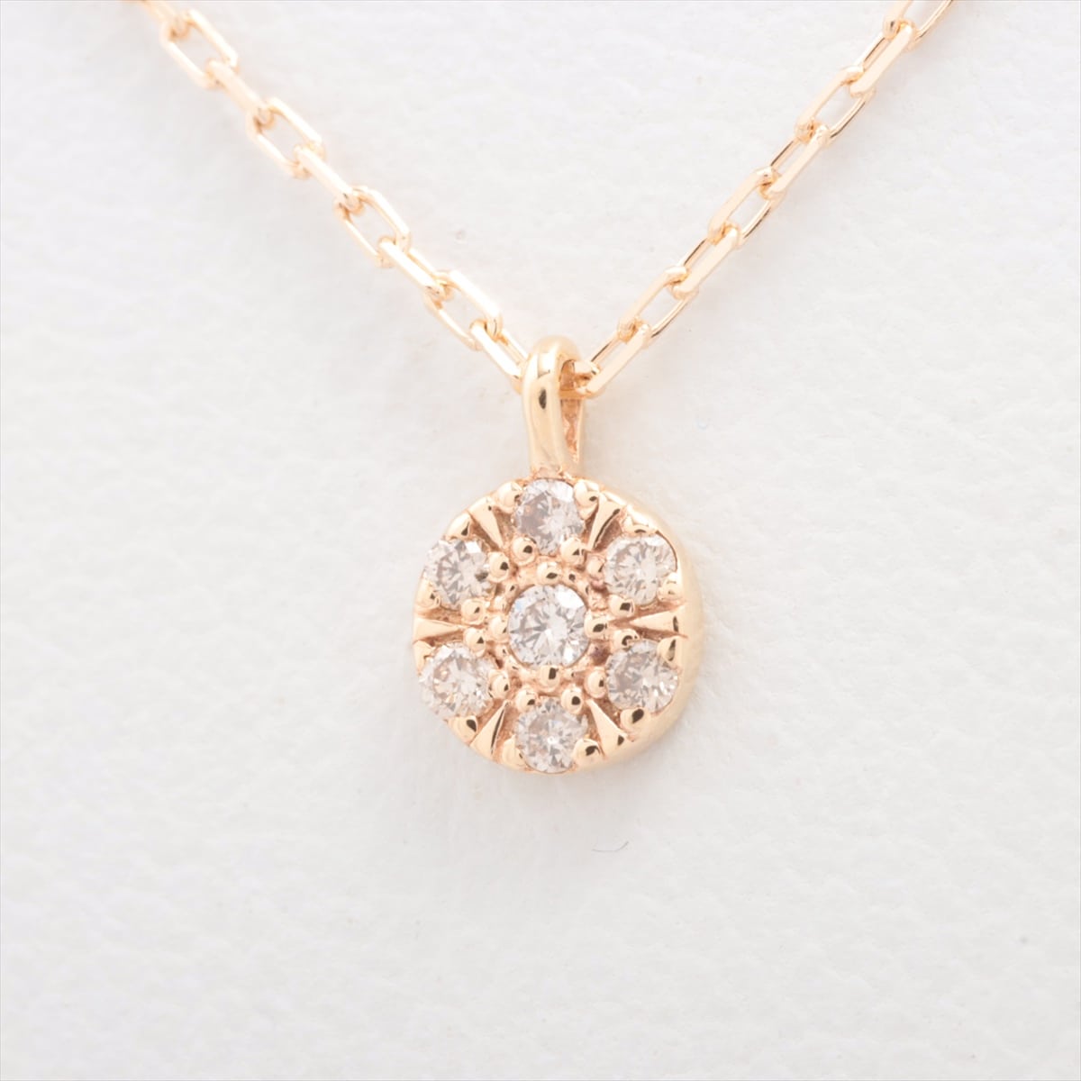 Aget diamond Necklace K10(YG) 0.8g 0.03