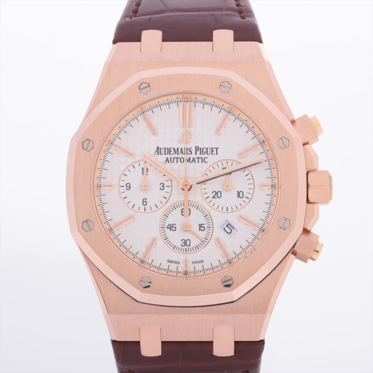 Audemars Piguet Royal Oak Chronograph 26320OR.OO.D088CR.01 750 & leather AT White-Face