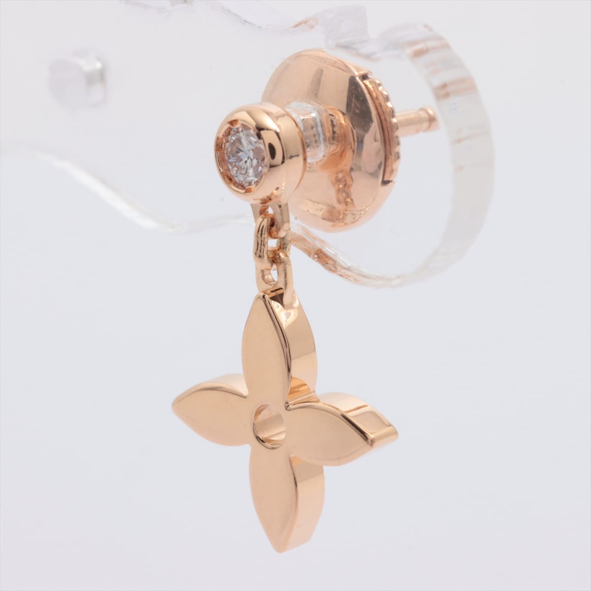 Louis Vuitton Puz Monogram Idylle diamond Single Piercing jewelry 750(PG) 1.1g