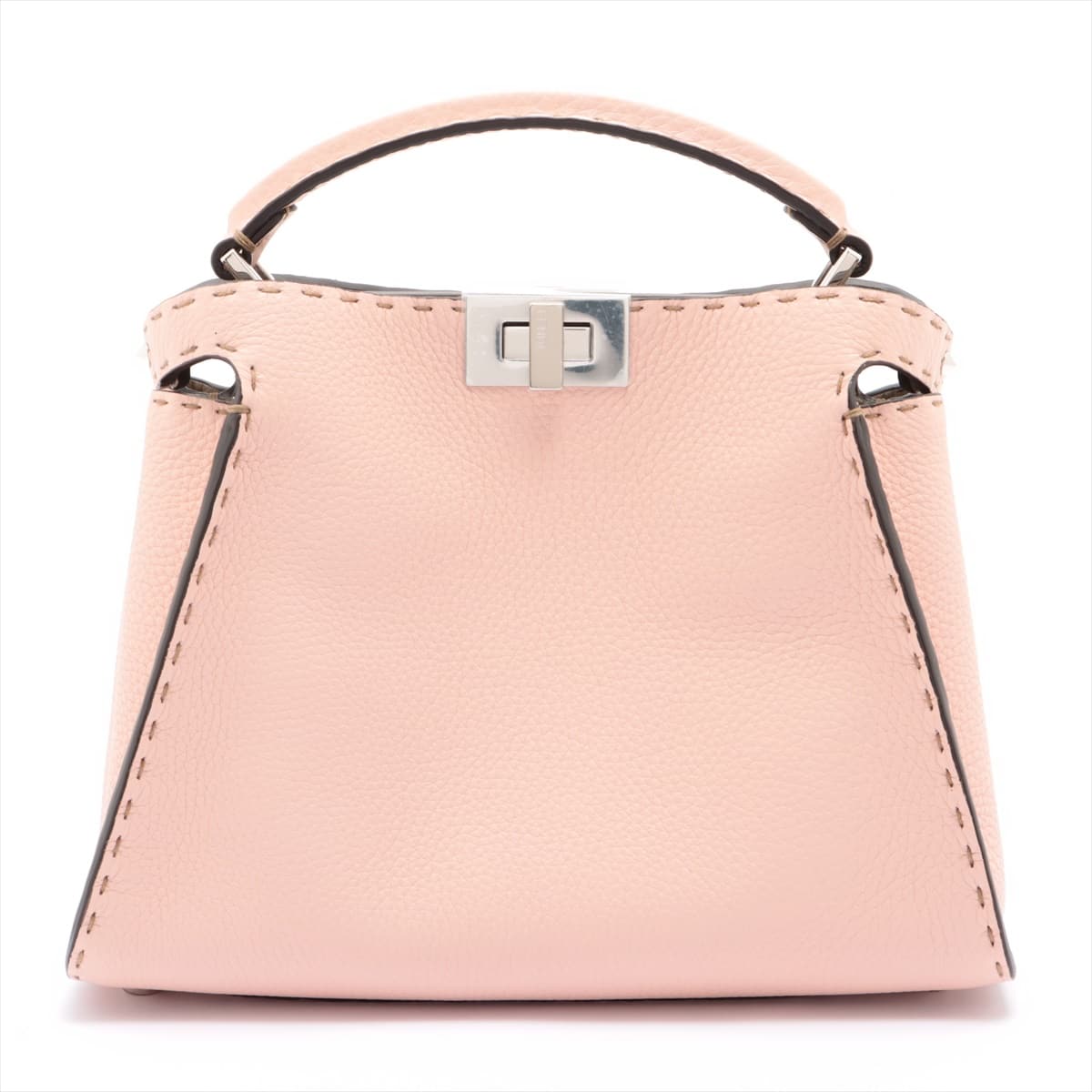Fendi Peekaboo Essentially Selleria Leather 2way shoulder bag Pink 8BN302