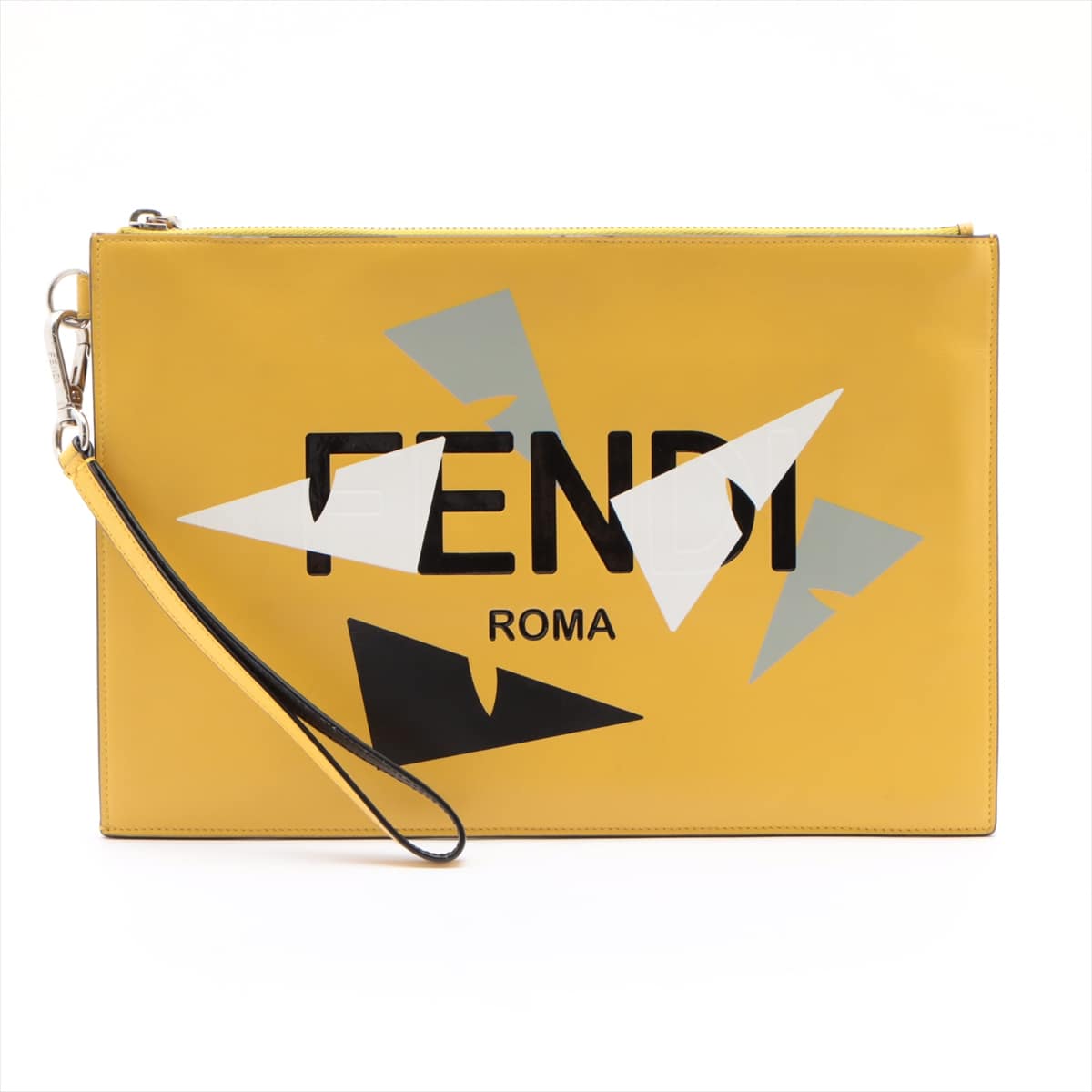 Fendi Leather Clutch bag Yellow 7N0110