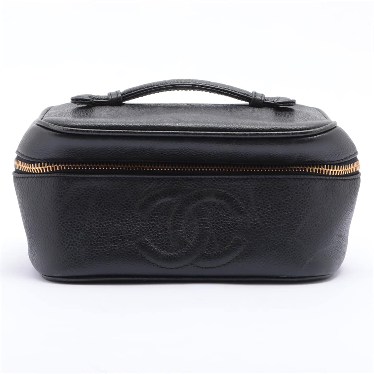 Chanel Coco Mark Caviarskin Vanity bag Black Gold Metal fittings 3XXXXXX