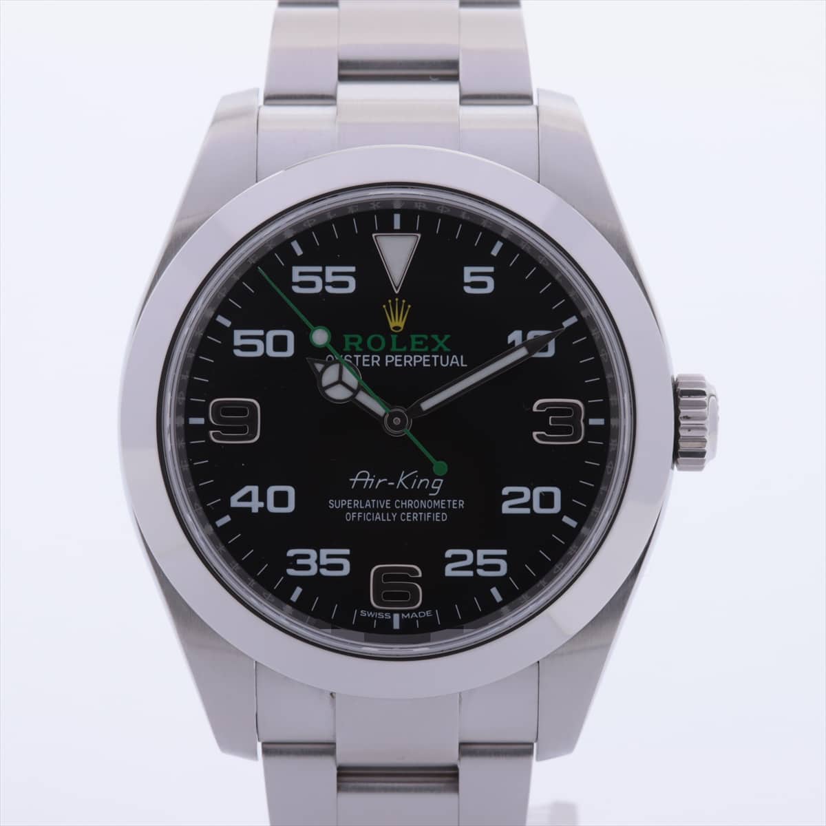 [Chrono] Rolex Air King 116900 SS AT Black-Face Extra Link 1