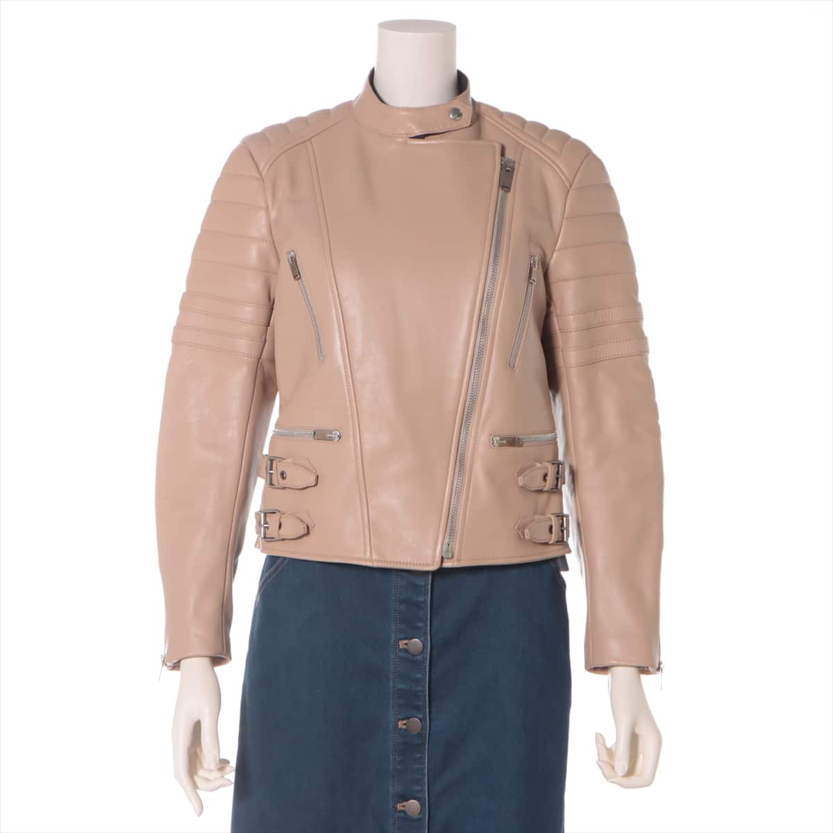 CELINE Leather Leather jacket 40 Ladies'  Beige  Phoebe