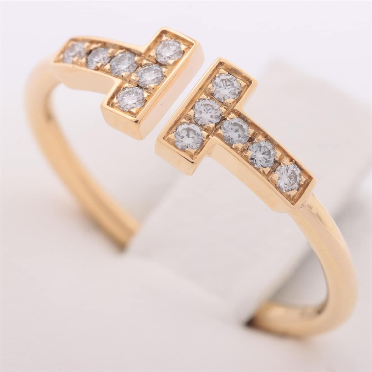 Tiffany T Wire diamond rings 750(YG) 2.7g