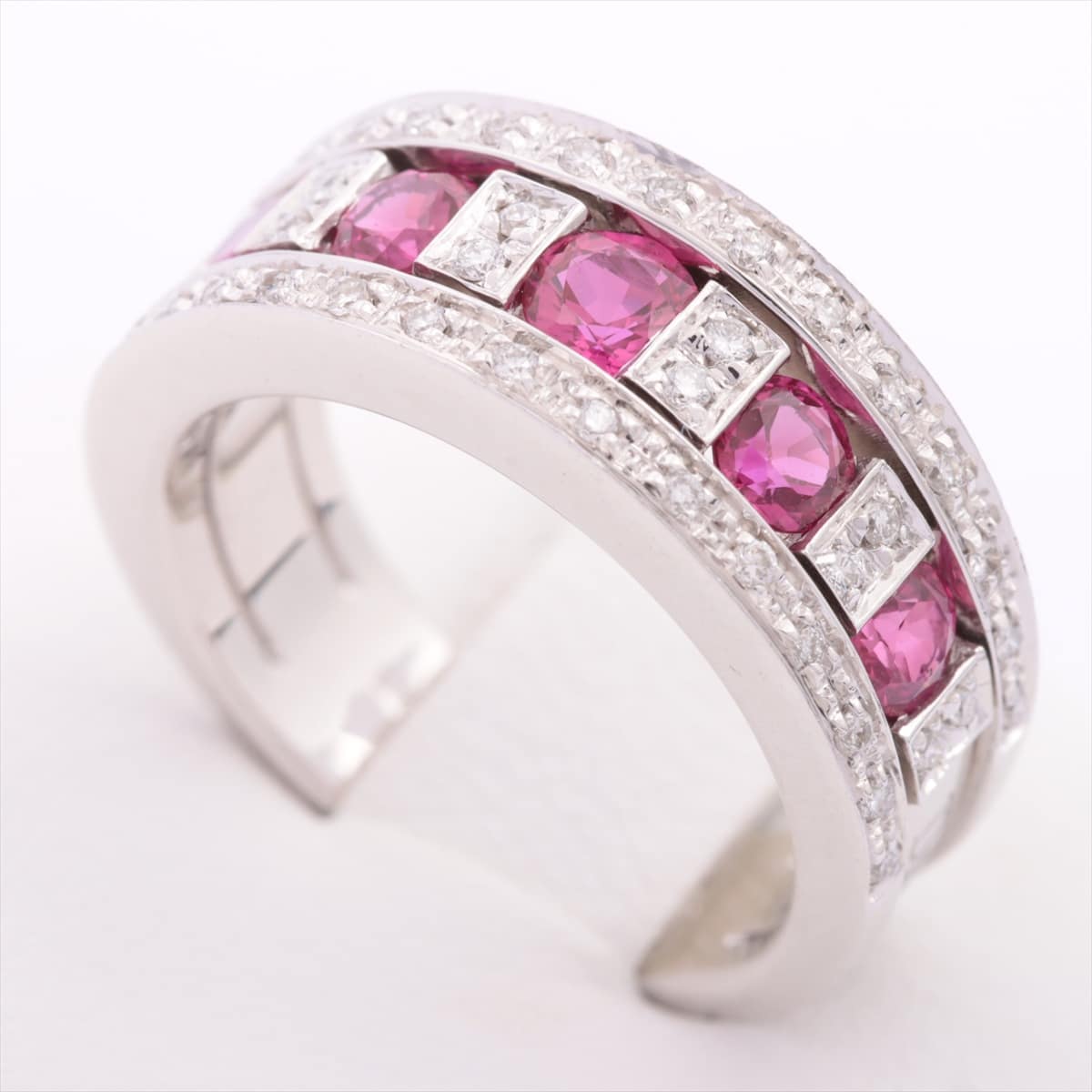 Damiani Belle Époque Ruby diamond rings 750(WG) 7.2g