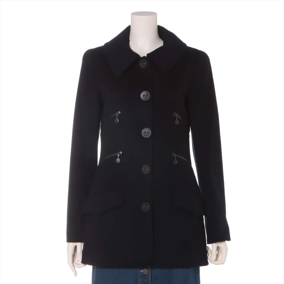 Chanel Coco Mark 02A Cashmere coats 36 Ladies' Black Missing fur