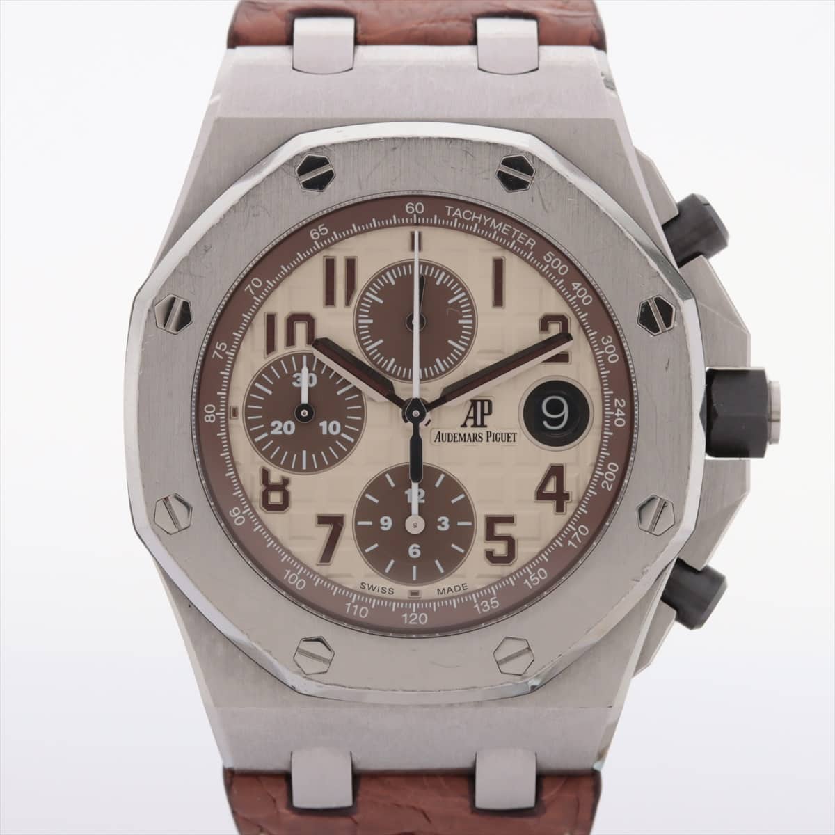 Audemars Piguet Royal Oak Offshore 26470ST.OO.A801CR.01 SS & Leather AT Ivory-Face
