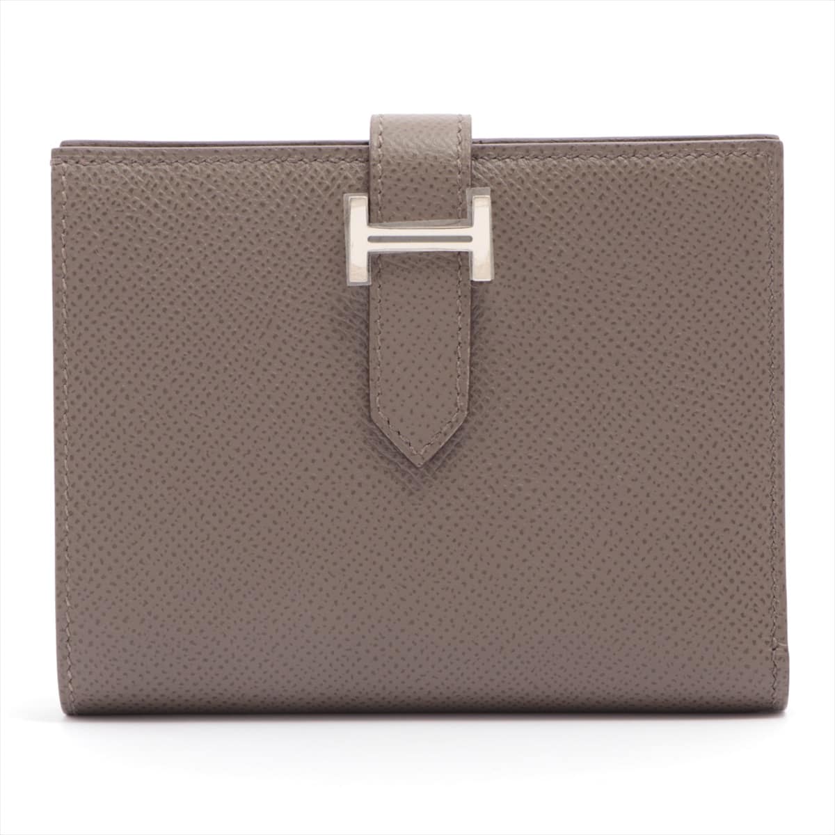 Hermès Bearn Compact Veau Epsom Wallet Silver Metal fittings D: 2019