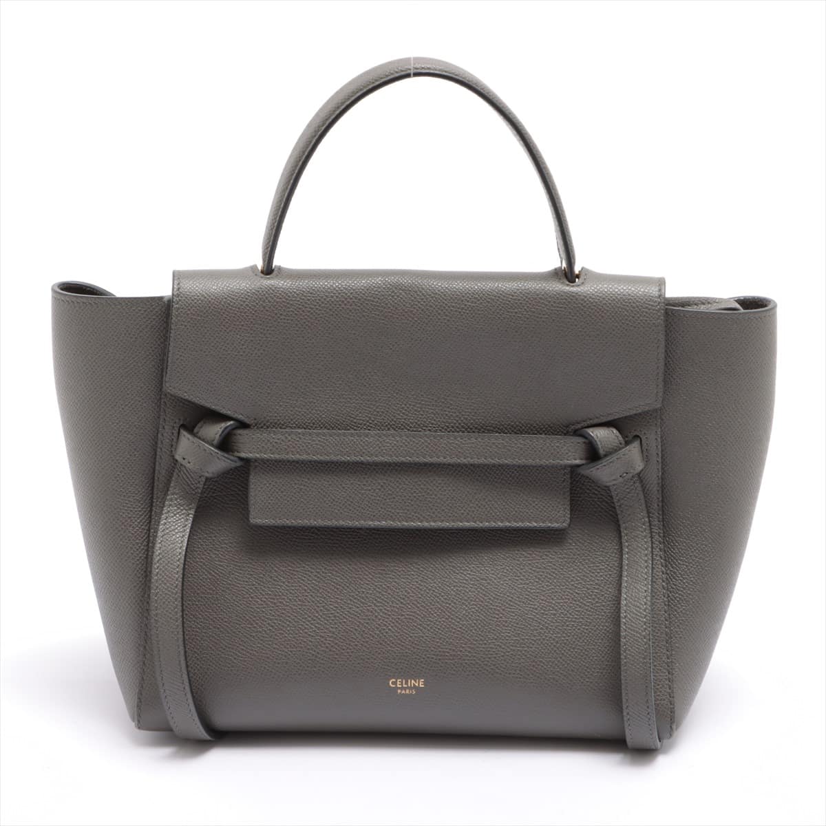 CELINE Belt Bag Micro Leather 2way handbag Grey
