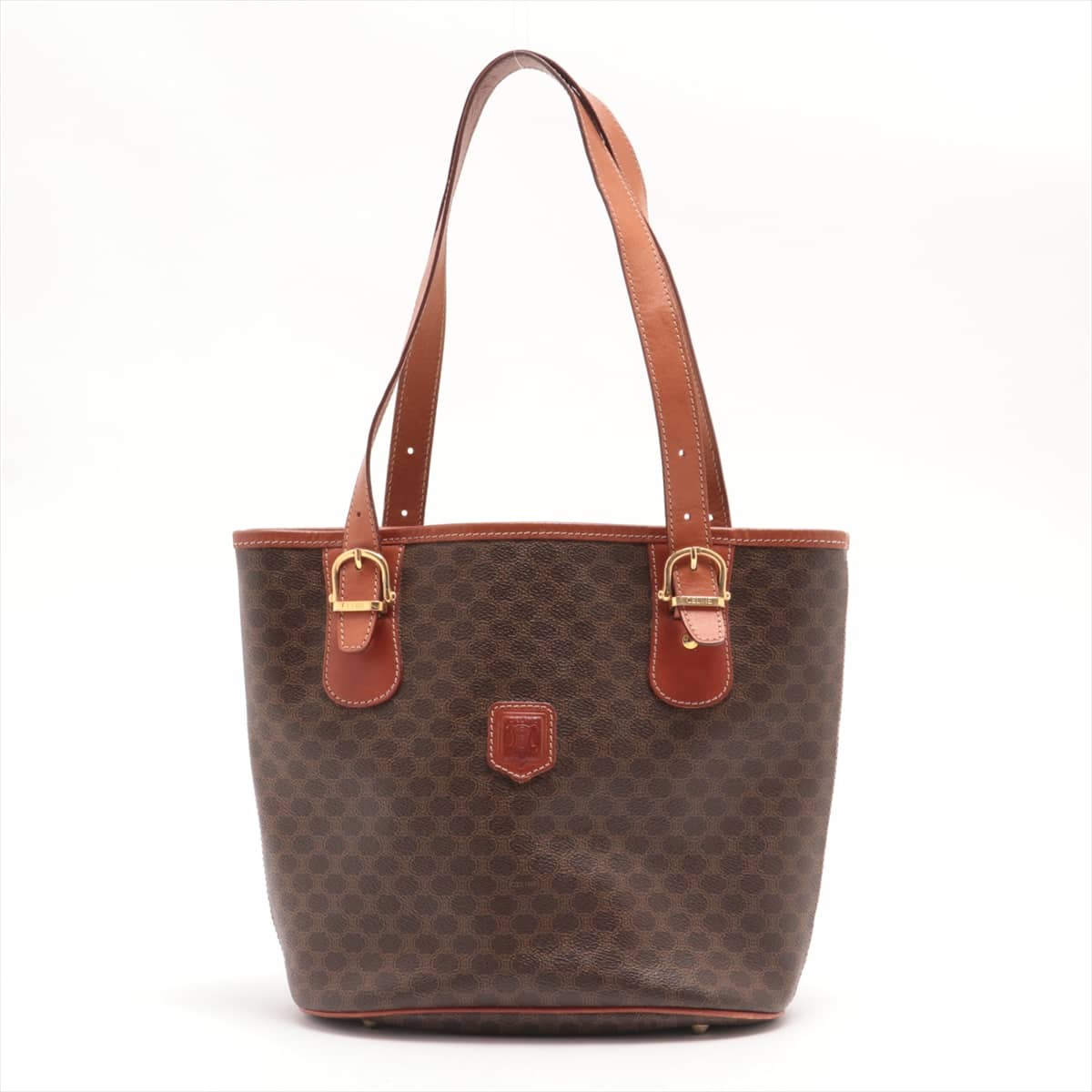 CELINE C Macadam PVC & leather Tote bag Brown