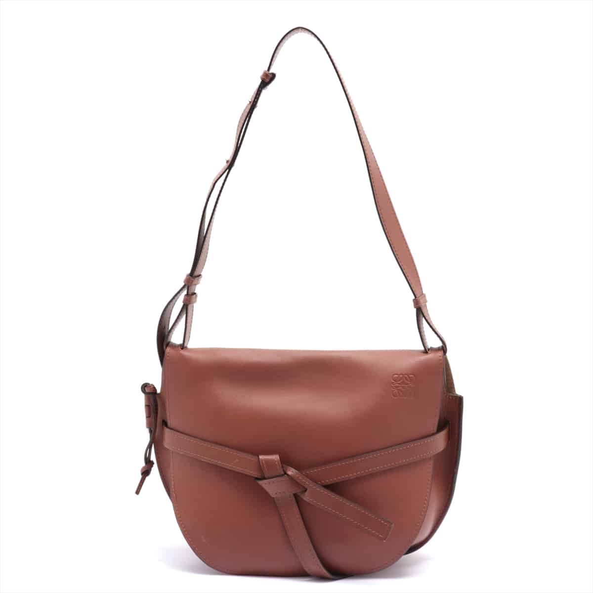 Loewe Gate Leather Shoulder bag Brown Large