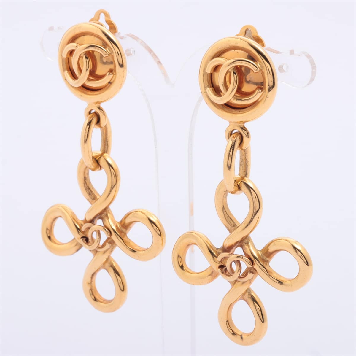Chanel Coco Mark 93P Earrings (for both ears) GP Gold