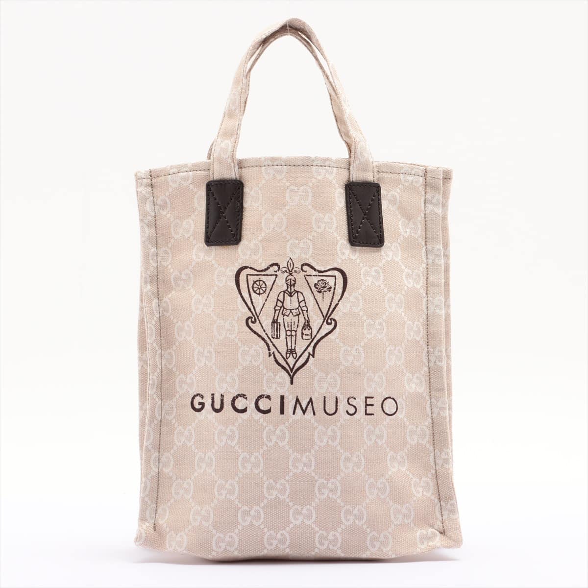 Gucci Museo canvas Hand bag Beige 283414