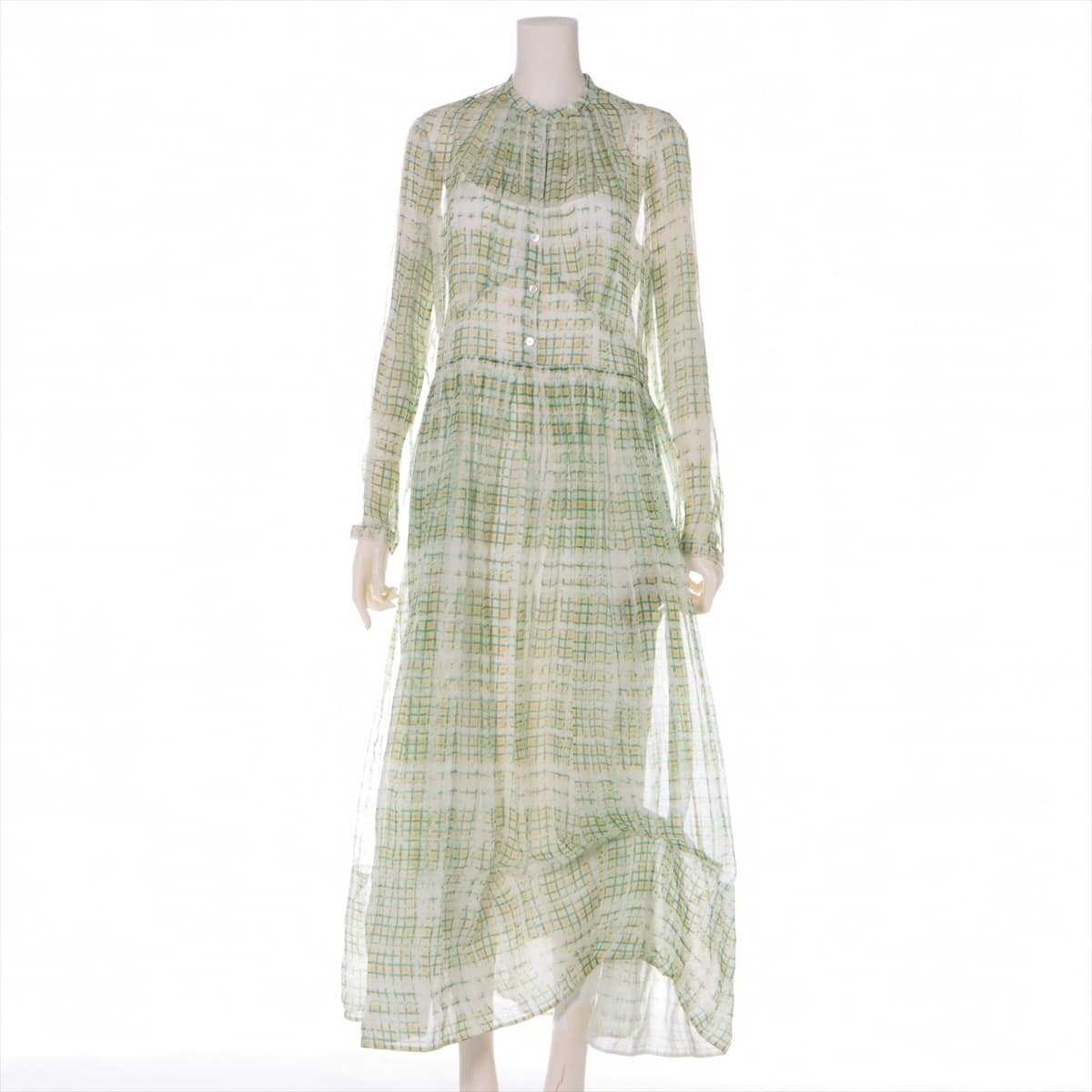 Burberry Silk × Polyester Dress UK8 Ladies' Green  4072139