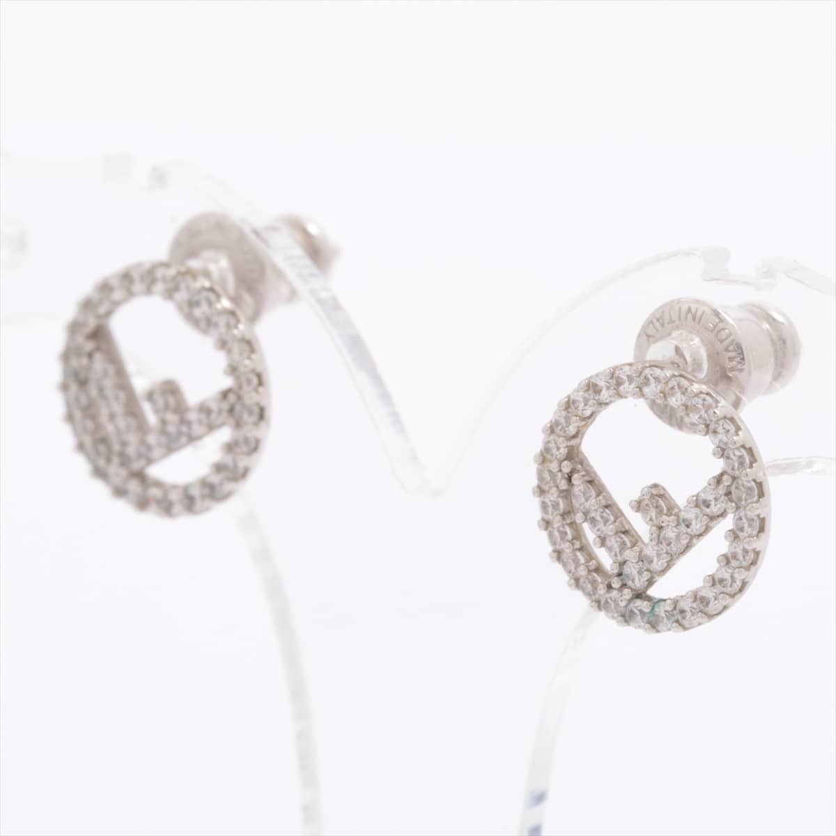 Fendi F is Fendi Piercing jewelry (for both ears) GP×inestone Silver