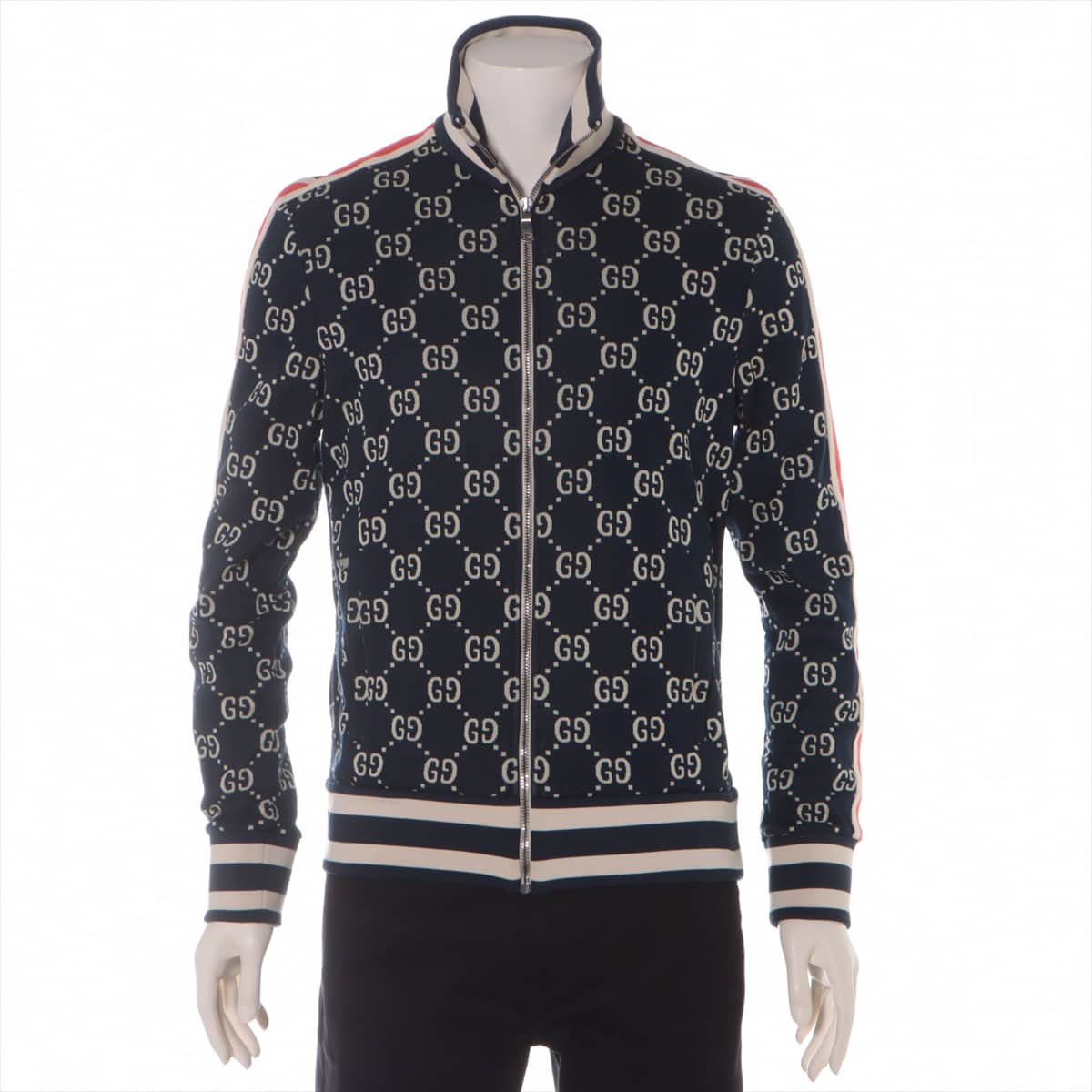 Gucci GG jacquard 18AW Cotton & Polyester Sweatsuit M Men's Navy blue  496919