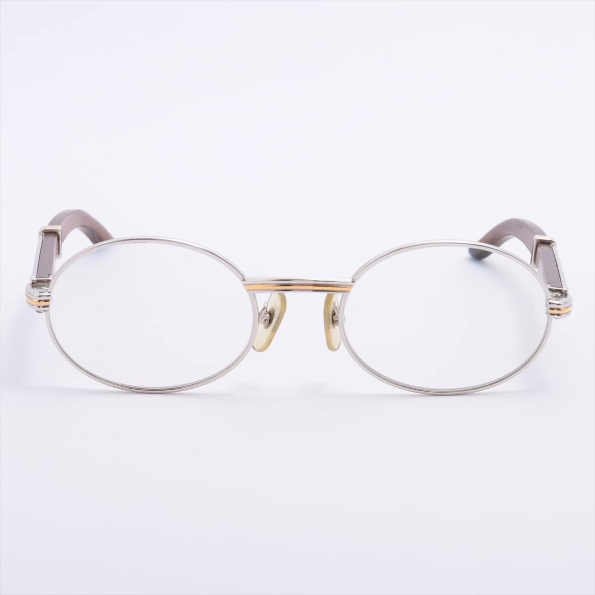 Cartier 140b Trinity Glasses GP x Wood Silver