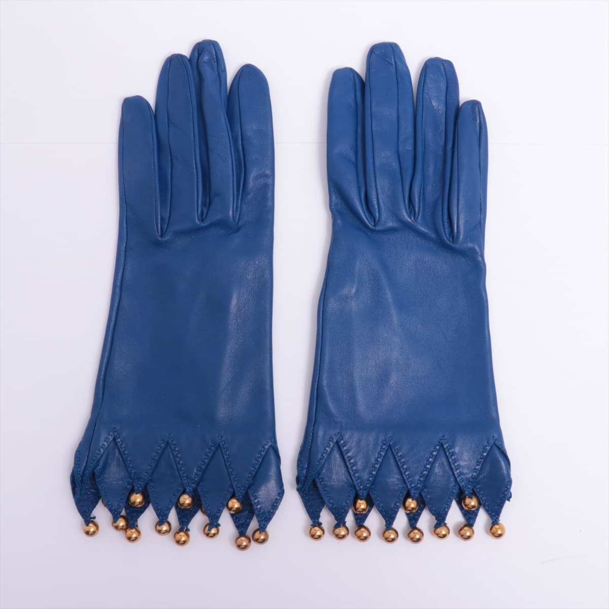 Hermès Gloves Leather Blue