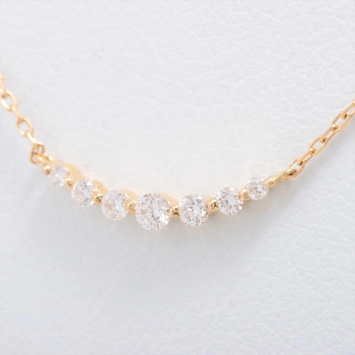 Aget diamond Necklace K18(YG) 1.3g 0.10