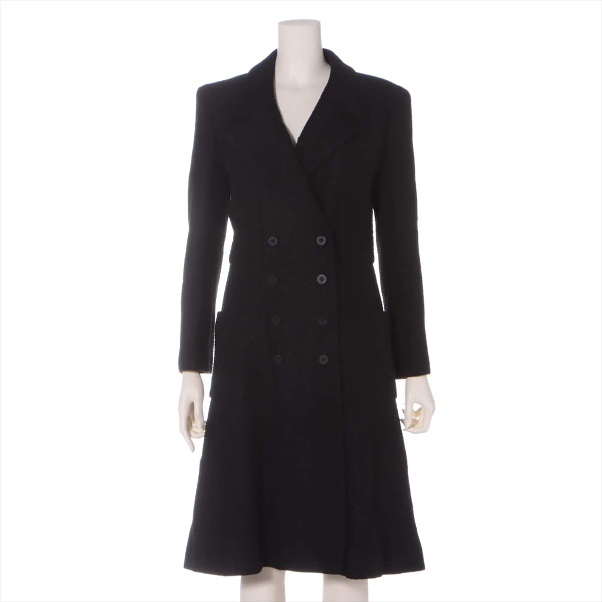 Chanel 01A Wool & Nylon coats 38 Ladies' Black