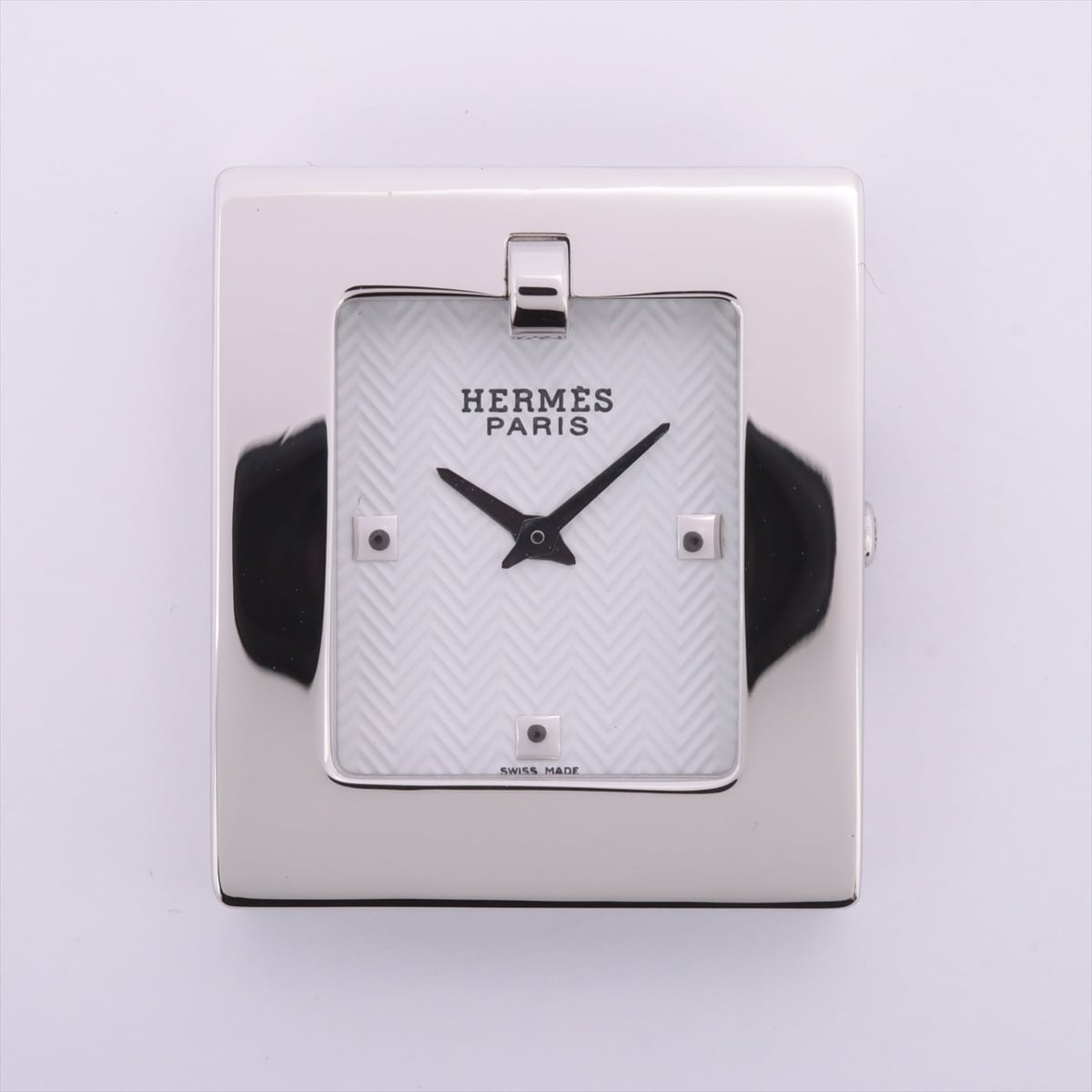 Hermès Belt Watch BE1.210 SS & Leather QZ White-Face