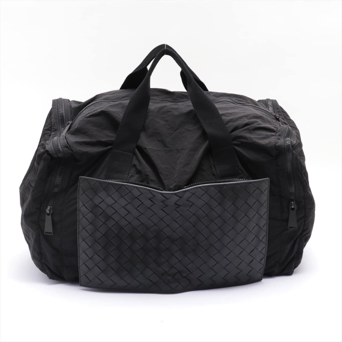 Bottega Veneta Intrecciato Nylon & Leather 2way handbag Black