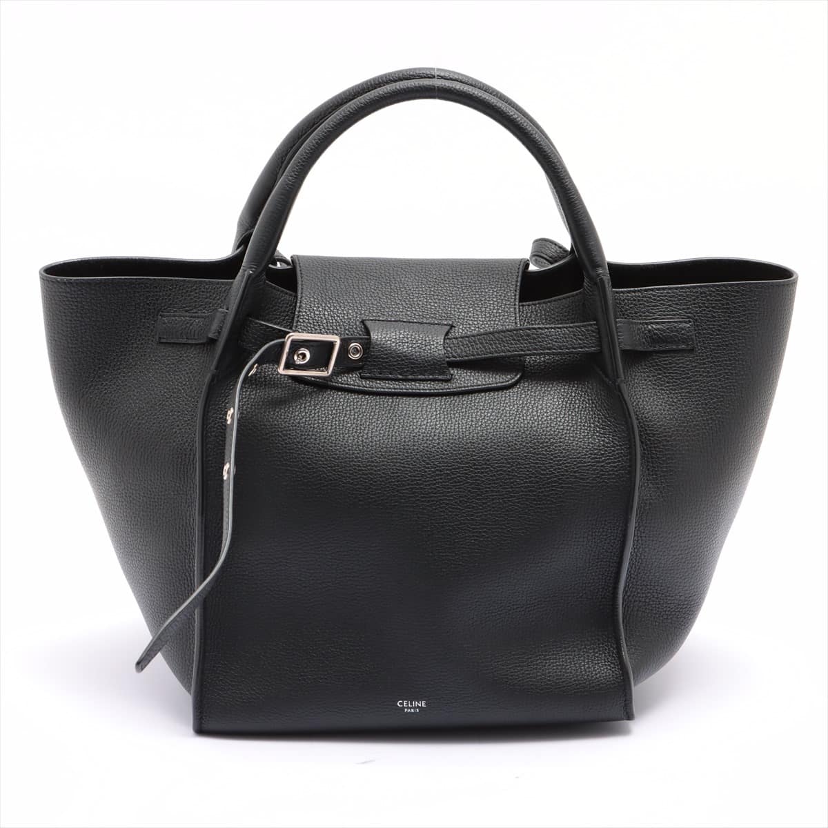 CELINE BIG BAG small Leather 2way shoulder bag Black