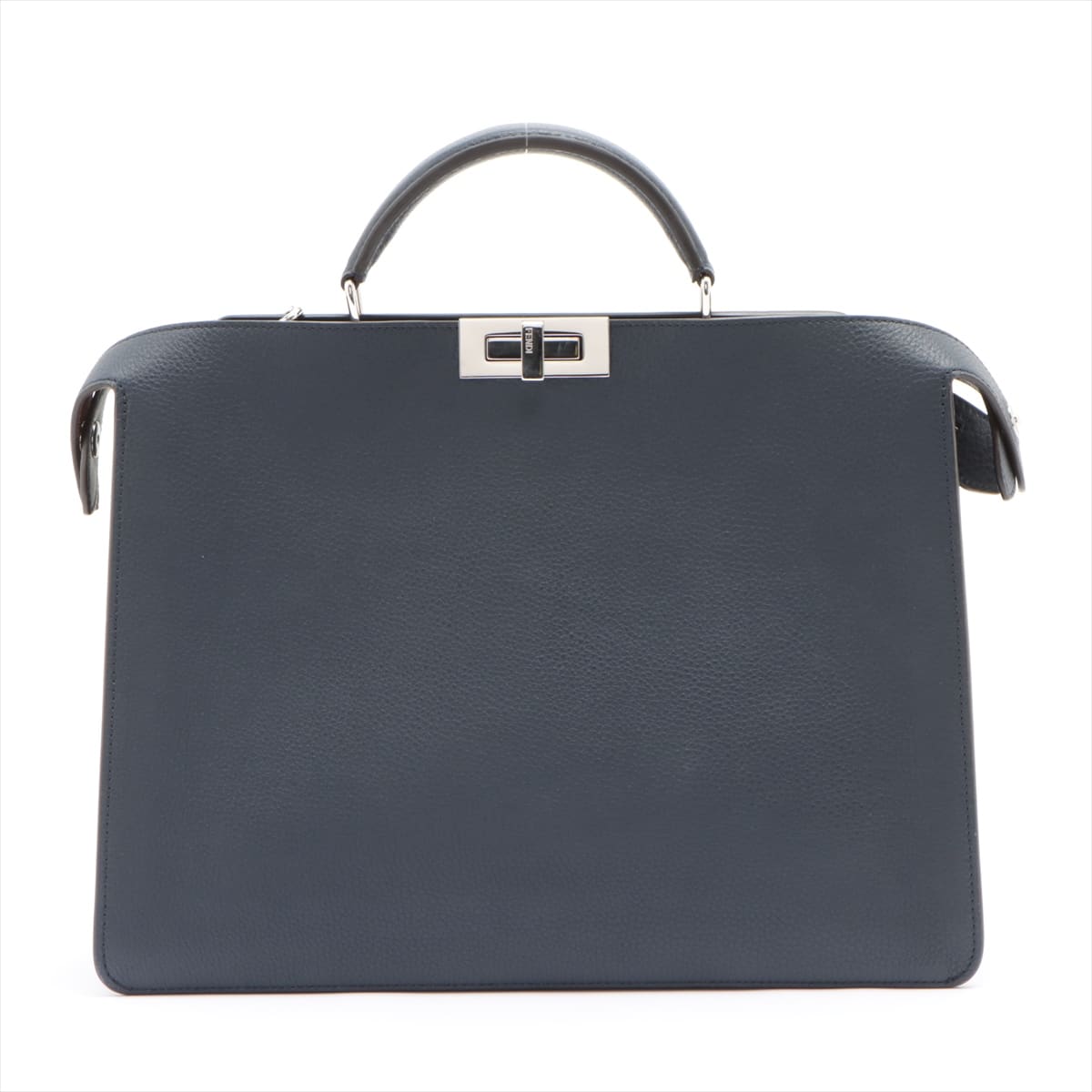 Fendi Peek-a-boo Essential Leather 2way handbag Navy blue
