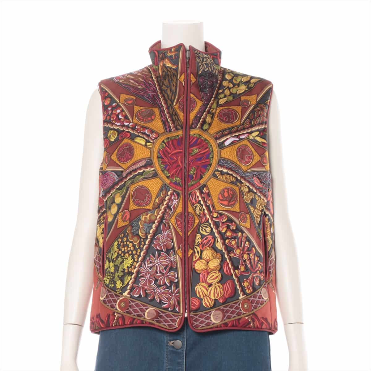 Hermès Margiela Silk × Polyester Vest SM Ladies' Multicolor  Reversible