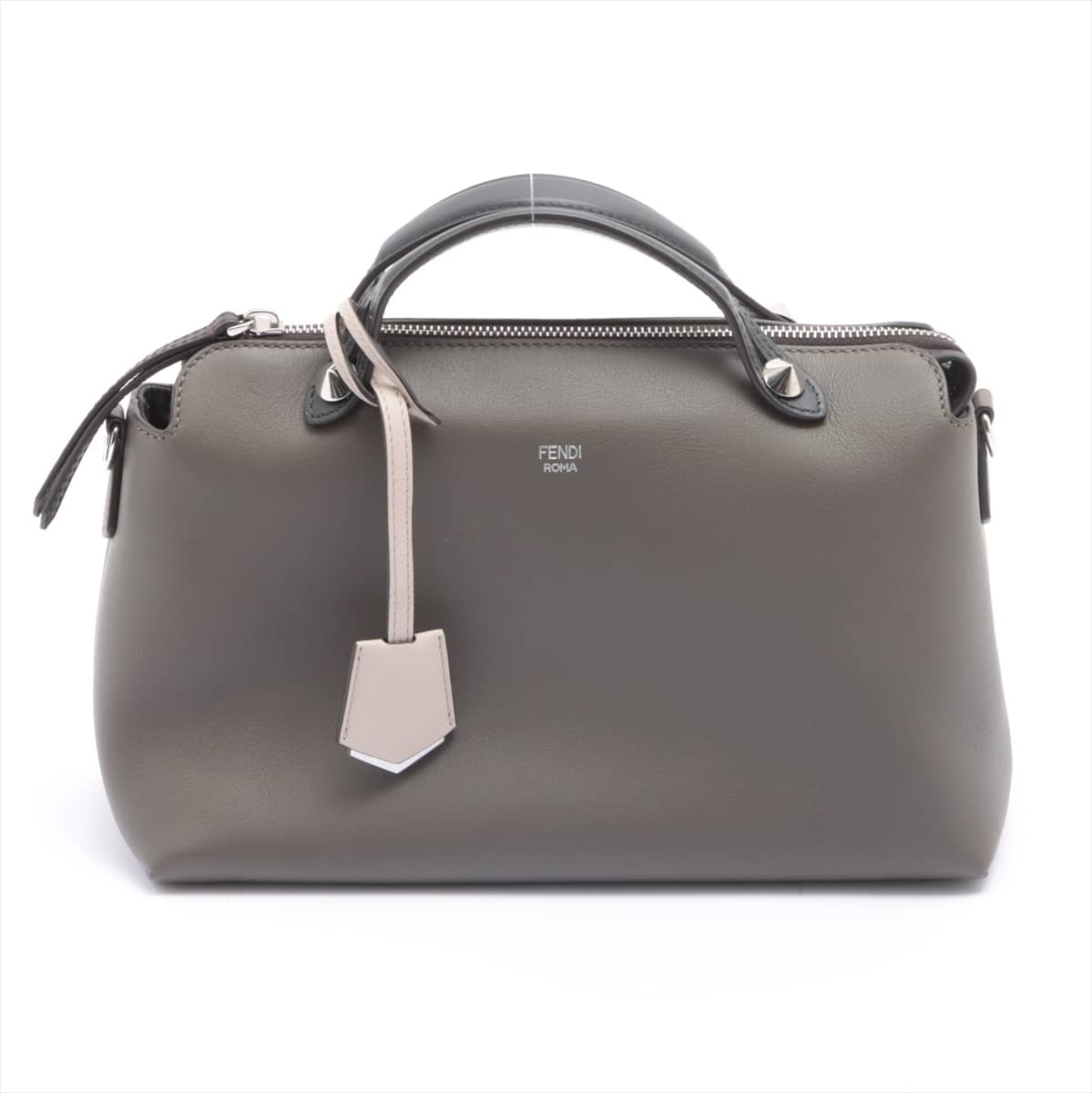 Fendi By the Way Medium Leather 2way shoulder bag Grey 8BL146