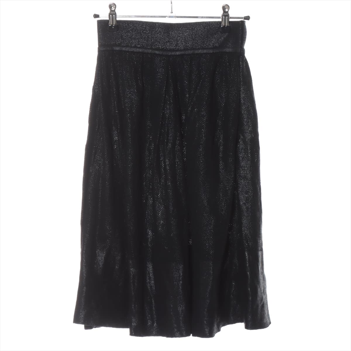 Chanel 08P Cotton & linen Skirt 40 Ladies' Black