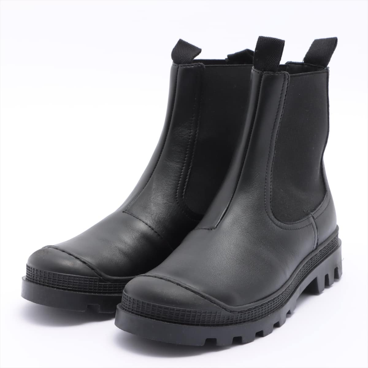 Loewe Leather Side Gore Boots 37 Ladies' Black
