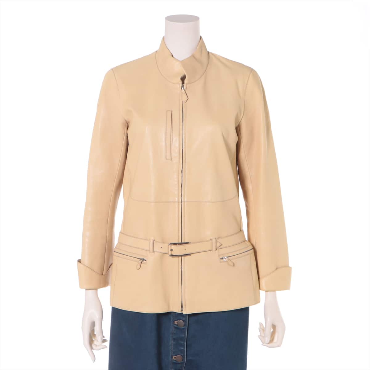 Hermès Goatskin Leather jacket 34 Ladies' Yellow  Sold goods